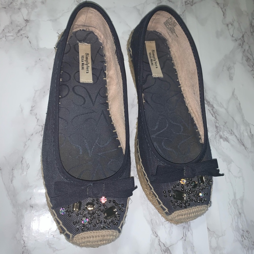 Simply Vera Vera Wang Jeweled Flats - Sz 7